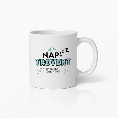 Nap Trovert Koffiemok 330 ml – Grappig Cadeau voor Dutjes Liefhebbers – Unieke Keramische Beker voor Ontspanning en Slaapfanaten