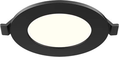LED Downlight Inbouwspot Dimbaar - Kingtron Thin - 4W 280lm 120° Bundelhoek - Natuurlijk Wit 4000K - IP40 - Rond - Zwart - Ø85mm Buitenmaat - Ø70mm Zaagmaat