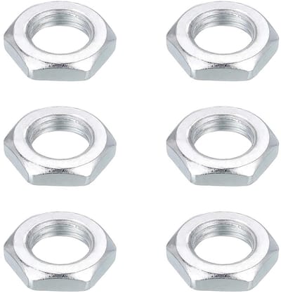 Metrische zeskantmoeren M14 x 1,5 mm van koolstofstaal met zinkcoating - 6 stuks voor machinebouw en industrieel gebruik, 22 mm breedte