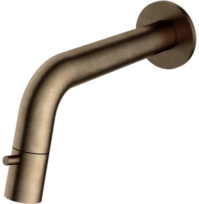 Hotbath Cobber Fonteinkraan Wandmodel - Inbouw - Inkortbaar - Uitvoering AB - Verouderd Messing - Messing - 60 mm - Waterbesparend