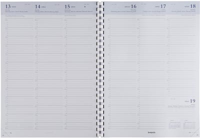 Brepols bureau agenda vulling 2026 - OMEGA [0.030] - VULLING - 1 week op 2 pagina's - Weekoverzicht - Gespiraleerd - Navulling - 21 x 29 cm