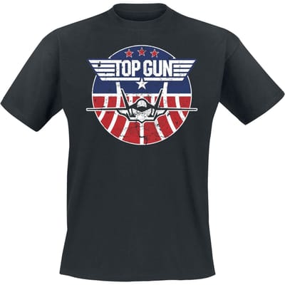 Top Gun T-shirt - Maverick - Tomcat - L tot 3XL - voor Mannen - zwart