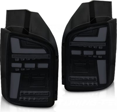 Achterlichten - voor VW T5 04.2003-2009 - LED - zwart smoke