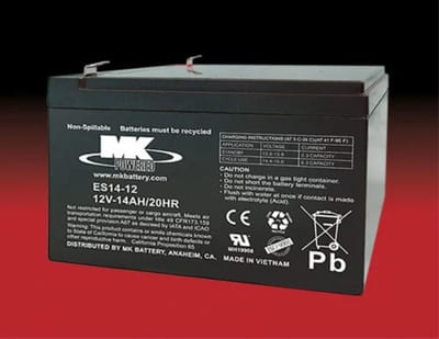 MK Battery - 14AH AGM accu voor uw scootmobiel - 15.1 cm x 9.9 cm x 10 cm (LxBxH)