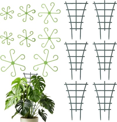 SnelShoppen - 14-delige klimhulpmiddelen voor kamerplanten, plantengidsen, herbruikbare plantondersteuning, ideaal voor potplanten en verticale groei