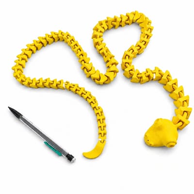 XXL Flexibele Slang Decoratie - Realistische Speelslang - Bewegende Slang - Flexibel Speelfiguur - Lange Slang Decoratie - Realistisch Reptiel Model - Sensorisch Speelgoed - Flexibele Speelfiguur Voor Kinderen En Volwassenen - 141,5 Cm - Geel