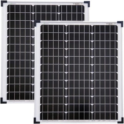2x 50W Monokristallijn Zonnepaneel - Hoog Rendement Fotovoltaïsche Zonnecel voor 12V/24V Systemen
