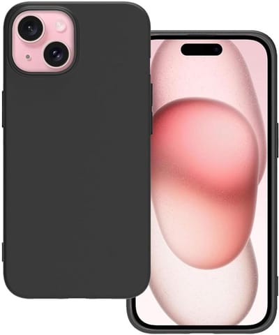 Dun TPU Hoesje Zwart Geschikt voor Apple iPhone 15 Plus | Back Cover Matte Zwart | Flexibel | Lichtgewicht | Ultra Dun