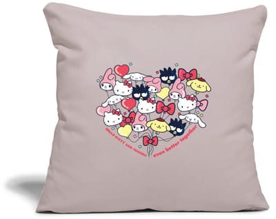 Hello Kitty En Vrienden Ballonnen In Hartvorm Sierkussenhoes, 45 x 45 cm
