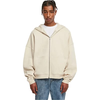 Urban Classics - Organic 90's softseagrass Vest met capuchon - XL - Creme