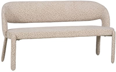 Bronx71® Eetkamerbank Leo taupe leopard 160 cm - eettafelbank - eetbank