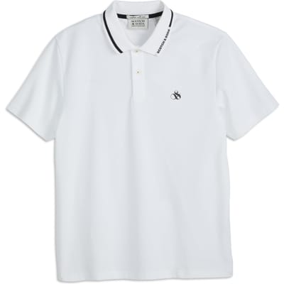 Scotch & Soda Tipped Polo Bright White Taglia: S | Polo Outlet | Uomo | Bianco