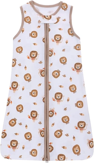 Slaapzak voor baby's en peuters, zomerslaapzak voor kinderen, mouwloze pyjama, 100% ademende unisex babyslaapzak, pyjama, babyslaapzak