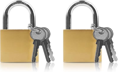 Hangslot 2 stuks - kofferslot met sleutel - gelijksluitend - ideaal voor reizen - SnelShoppen