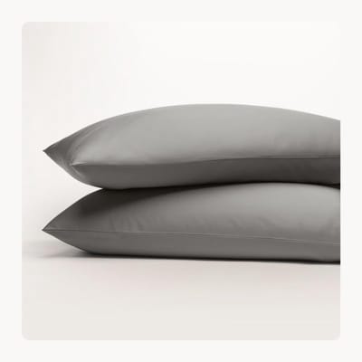 Famanu - Satijnen kussenslopen 70x90 cm donkergrijs, 100% biologisch katoen, ritssluiting ademend