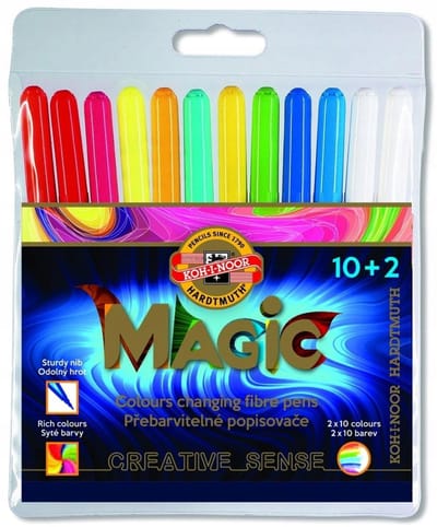Koh-I-Noor Magic Flamastry 12 stuks: Kleurwisseling en levendige kleuren