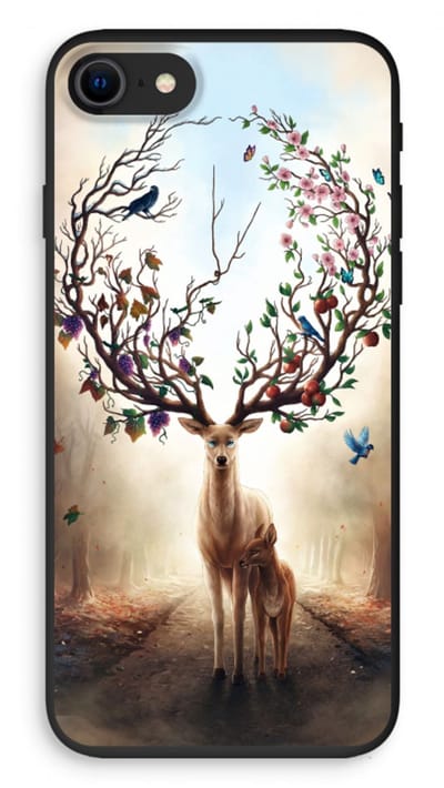 Case Company® - Hoesje geschikt voor iPhone SE 2020 hoesje - Seasons Change - Biologisch Afbreekbaar Telefoonhoesje - Bescherming alle Kanten en Schermrand
