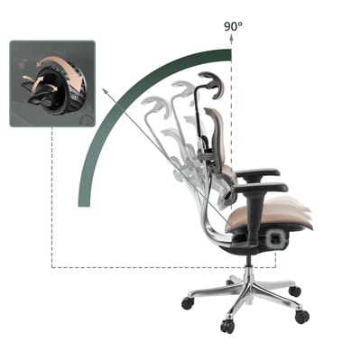 Bureaustoel / directiestoel ERGOHUMAN ULTRA L GEN2 leer bruin hjh OFFICE