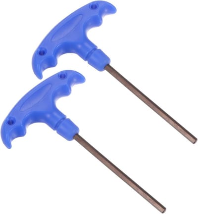 Dailygoods - T-handvat inbussleutel, H4 4 mm Hex, S2 staal metrische T-sleutel - (Toepassingen: voor basic huisreparatie en mechanisch onderhoud), 2-delig