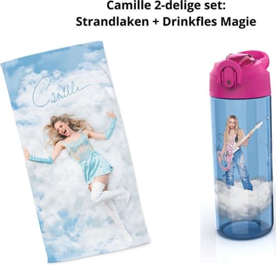 Camille Dhont - Camille 2-delige set: Drinkfles 600ml Magie + Strandlaken Magie