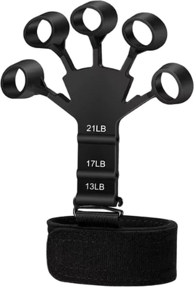 Jumada's - Griptrainer - 2 stuks - Voor een sterke grip - Onderarm- en handtrainer - Verbeter je gripkracht - Fitness must-have - Duurzaam siliconen materiaal - Kleur zwart