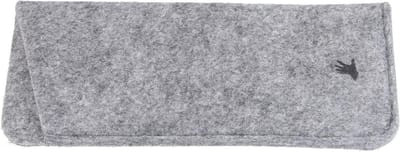Brillenetui Insteek - Zachte Hoes - Bril Beschermen - Zachte Vilten Stof - 160x60 mm - Grijs