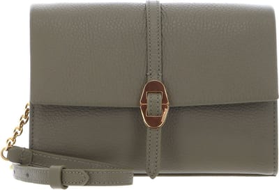 COCCINELLE Leren Schoudertas Dorian Mini Bag Grained Leather Laurel Green Olijfgroen