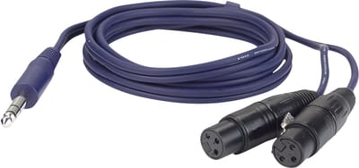 DAP kabel, Stereo Jack - 2 XLR Female, 150cm Home entertainment - Accessoires
