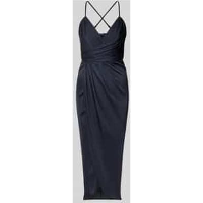 Cocktailjurk van satijn met wikkel-look