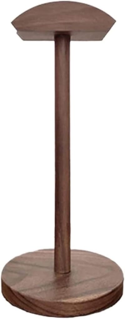 Hoofdtelefoon standaard - Headset houder - Bureau organizer - Stabiele houten basis - 27.7 cm hoog - Houtkleur