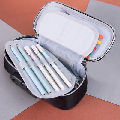 Ruime en Sluitbare Pennenhouder - Professionele Organisator voor School, Kantoor en Make-up met Hoge Kwaliteit voor Volwassenen en Tieners