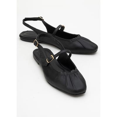 Britney Leer Closed-Toe Sandaal
