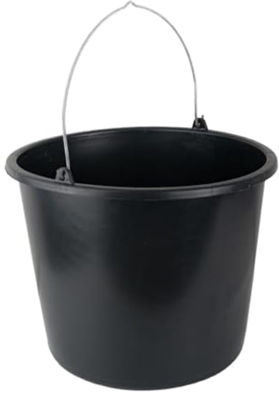 Zwarte Kunststof Bouwemmer 5 Liter - Multifunctionele Emmer voor Bouw & Tuin