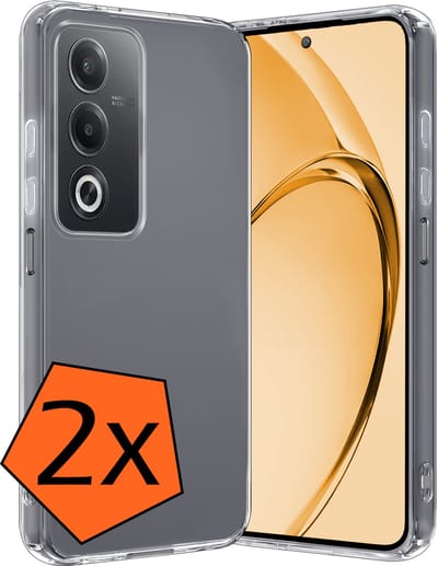 Hoes - 2 Stuks - Geschikt voor OPPO A80 - Sterk & Shockproof - Case Siliconen - Back Cover - Telefoon Hoes - Transparant