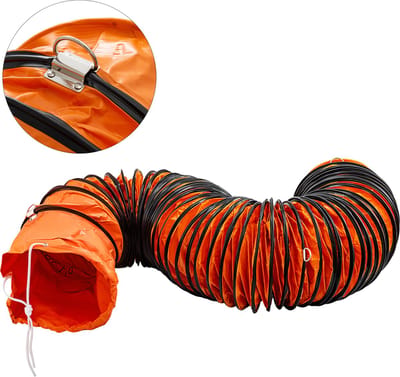 VEVOR Luchttransportslang, 7,6 M PVC Flexibele Buis voor Diameter 255 mm Afzuigventilator, Flexibele PVC Ventilatieslang, Draagbare Zwaar Werk Industriële Ventilatorafzuigslang