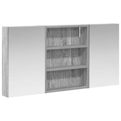 vidaXL Badkamerkastenset 3 st 100 x 10,5 x 50 cm Bewerkt hout