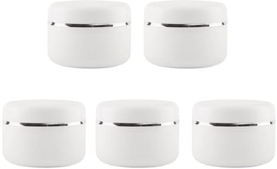 Dailygoody - Navulbare crèmecontainers - Reisflessen voor cosmetica - Wit - Handig voor crèmes - Ideaal voor op reis - Lichtgewicht en praktisch