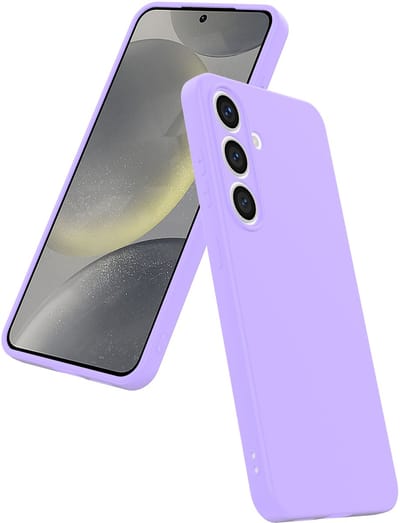 Smartphonica Telefoonhoesje Geschikt voor Samsung Galaxy S24 Plus Siliconen met Zachte Beschermende Binnenkant - BackCover Case Soft Inside - Paars geschikt voor Samsung Galaxy S24 Plus