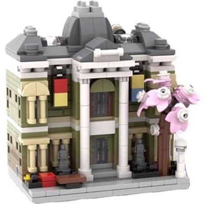 Street View Natuurhistorisch Museum Bouwstenen Modulaire Architectuur Educatief Speelgoed voor Volwassenen Kinderen Kerstcadeaus gray