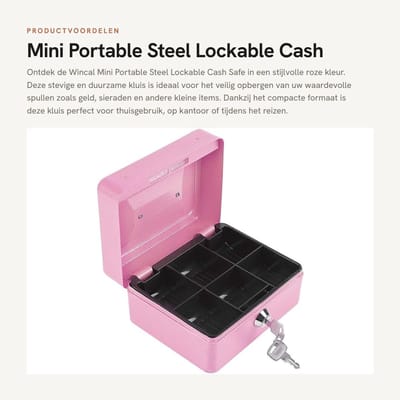 Dailygoods- Veiligheidsbox - Stalen Sleutelkast - 6 Compartimenten - Compact en Lichtgewicht - Ideaal voor Thuis en Kantoor - Inclusief 2 Sleutels - Geldkluis