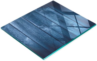 Decoratieve snijplank van gehard glas, blauw, 60x52 cm