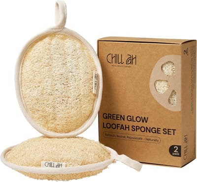 Badspons van 100% plantaardige loofah - biologisch afbreekbaar, herbruikbaar en milieuvriendelijk voor dagelijkse huidverzorging