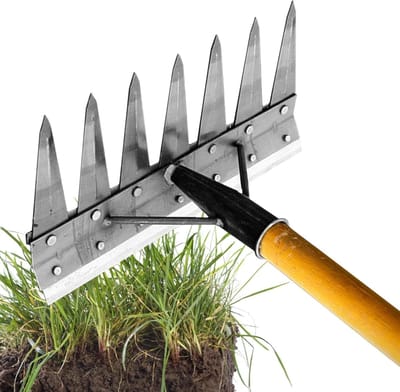 Tuin hark - Gras verwijderaar - Gazon onderhoud - Verwisselbare tanden - Meerdere maten