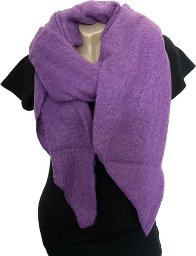 Lange Warme Sjaal - Omslagdoek - Paars - 195 x 55 cm (86296#)