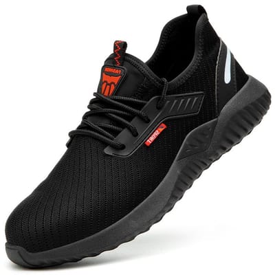 Chaussures d'assurance-travail pour hommes en acier Baotou, chaussures de sécurité confortables quatre saisons anti-écrasement et anti-perçage 46 black