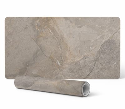 Beschermende decoratieve mat voor bureau met natuursteenpatroon, 90x45 cm
