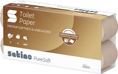 Satino by WEPA - Toiletpapier - Satino PureSoft - MT1 - 2lgs - 400 vel - 6 x 8 Rollen