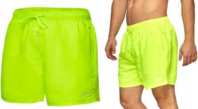 Zagano - Zwemshort heren - Maat S - Neongeel - Lange zwembroek heren - Sneldrogend - Sport zwembroek - Zwembroek voor het zwembad