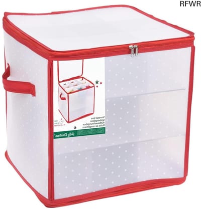 RFWR® Opbergdoos voor Kerstballen - Voor 27 Stuks - Opvouwbaar en Transparant