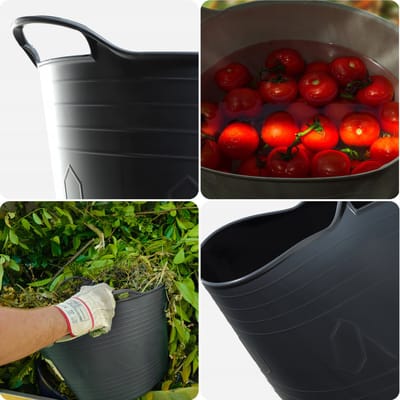 KADAX Flexibele mand Universele wasbak 42L grijs